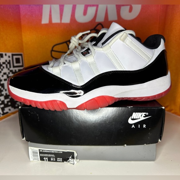 Jordan 11 Retro Low Concord-Bred Size 11M Pre-loved - Picture 1 of 7